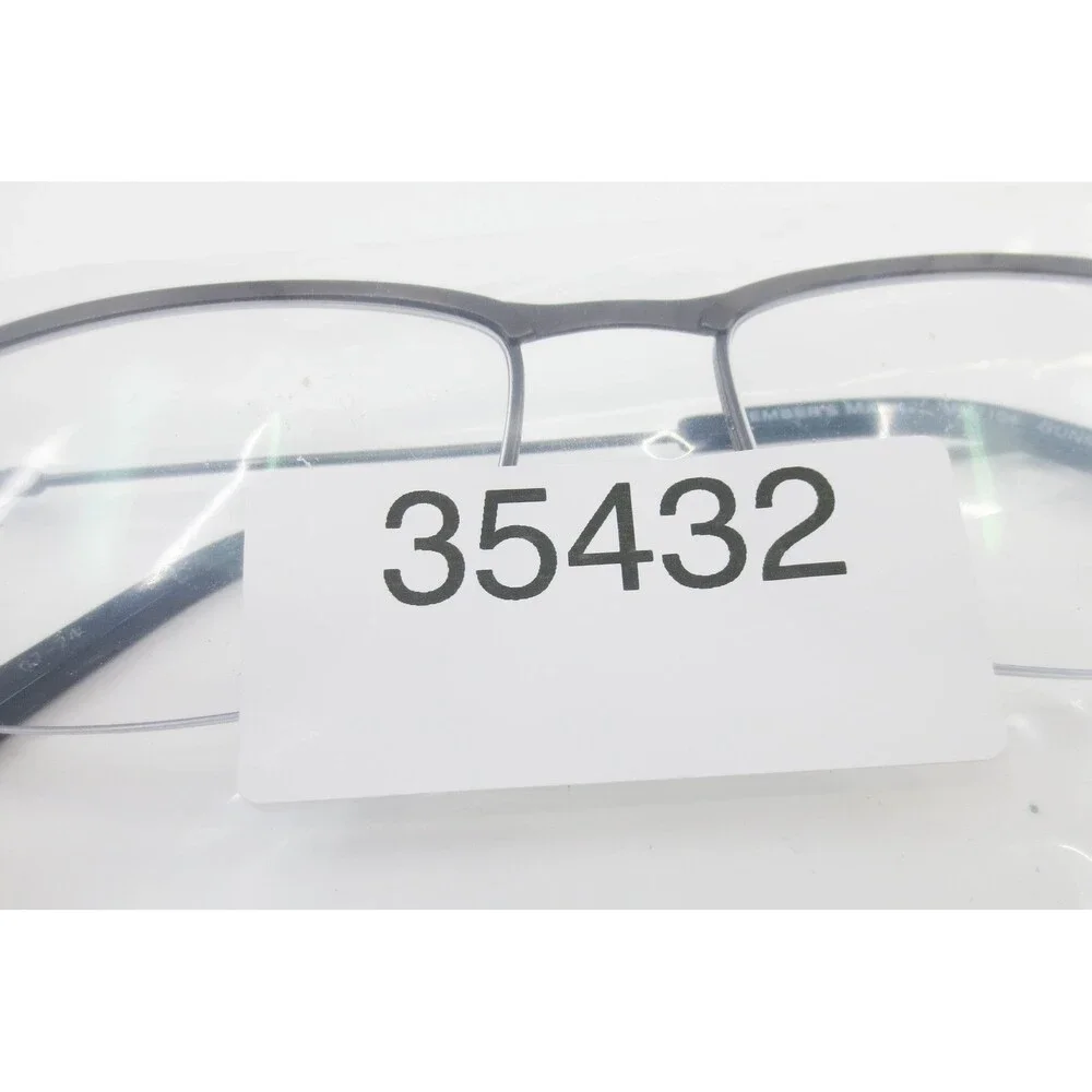 Member's Mark MM7104 Gunmetal Rectangular Semi-Rimless Eyeglass Frames 56-18-145